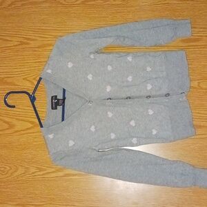 Gray and pink hearted sweater